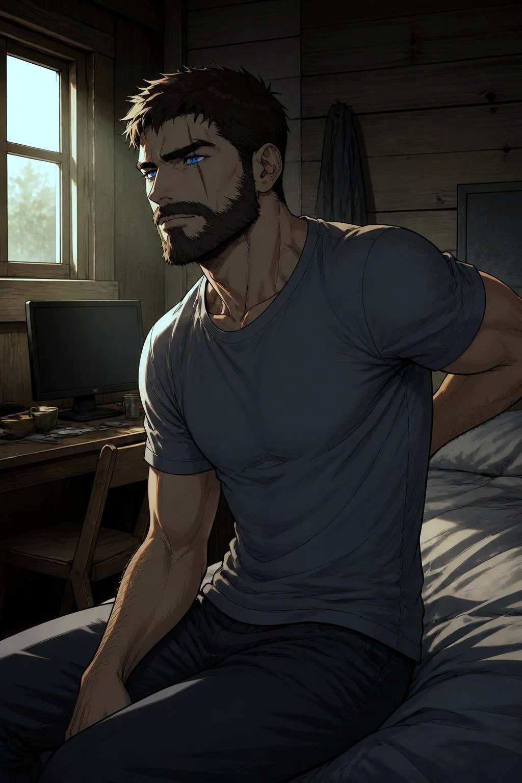 Danny taking it easy before his comic is released